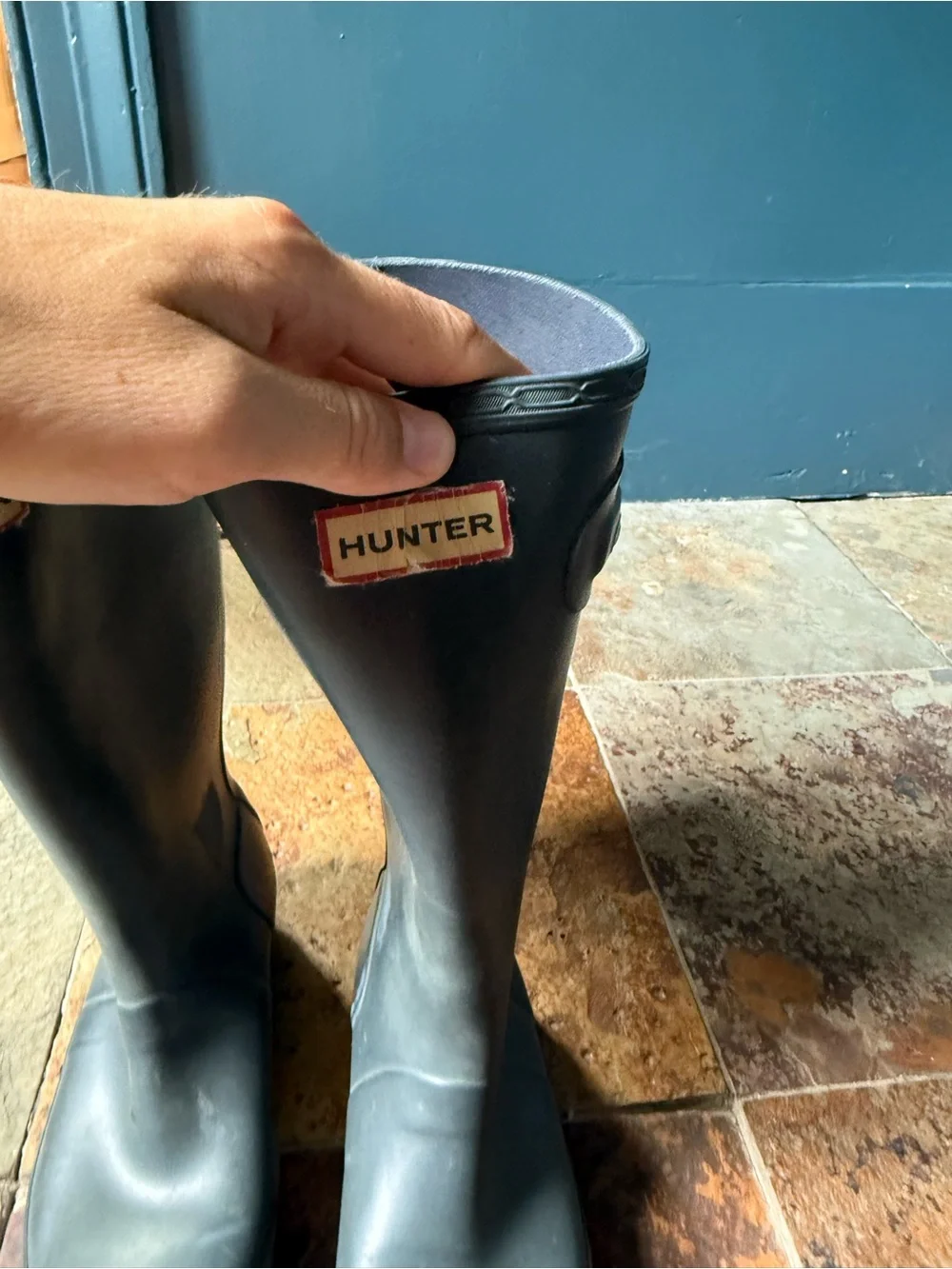 Hunter Girl’s Navy Tall Rain Boots
